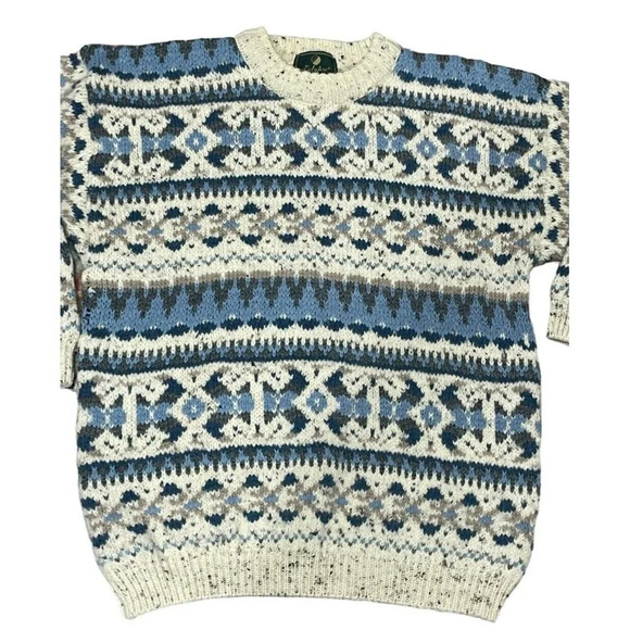 Vintage Eclypse Grandpa Crew Neck Wool Blend Sweater size Medium made in England - Picture 4 of 14